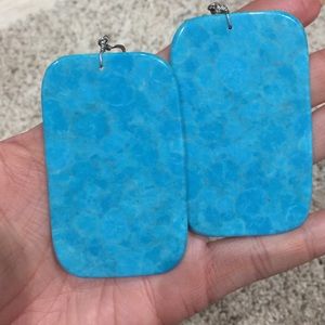 Turquoise Slab Earrings